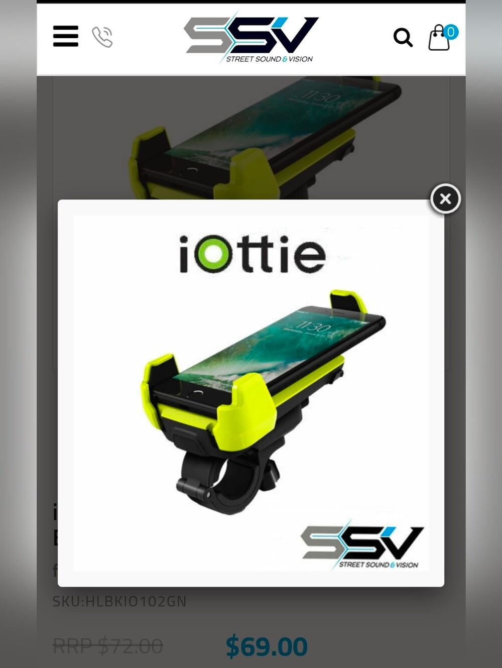 iOttie Bike Phone Mount — Neon Yellow & Black